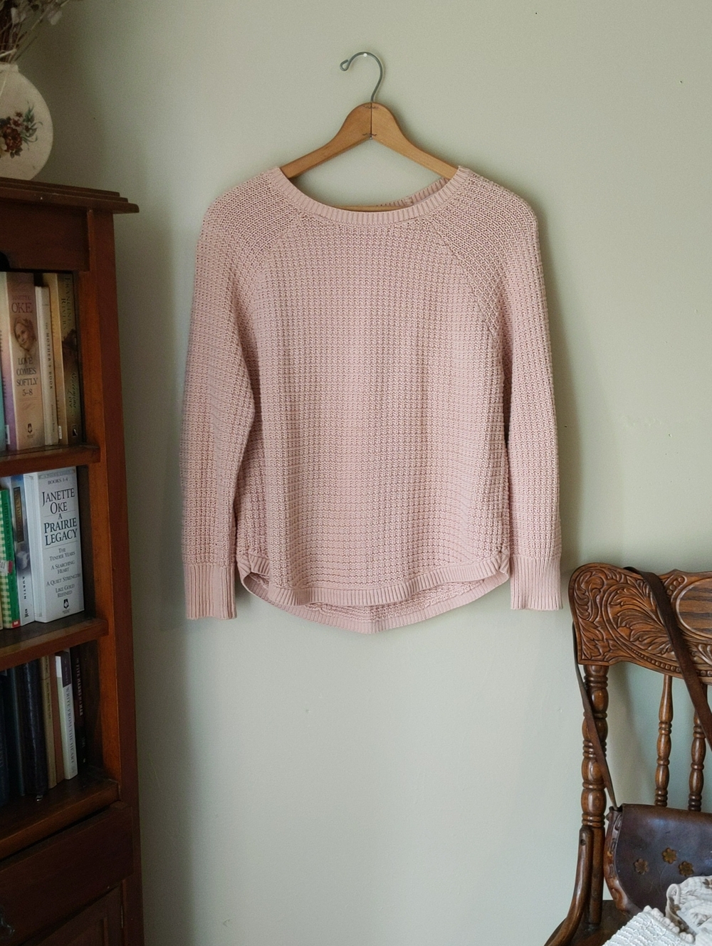 Victoria's Secret Light Pink Waffle Knit Sweater